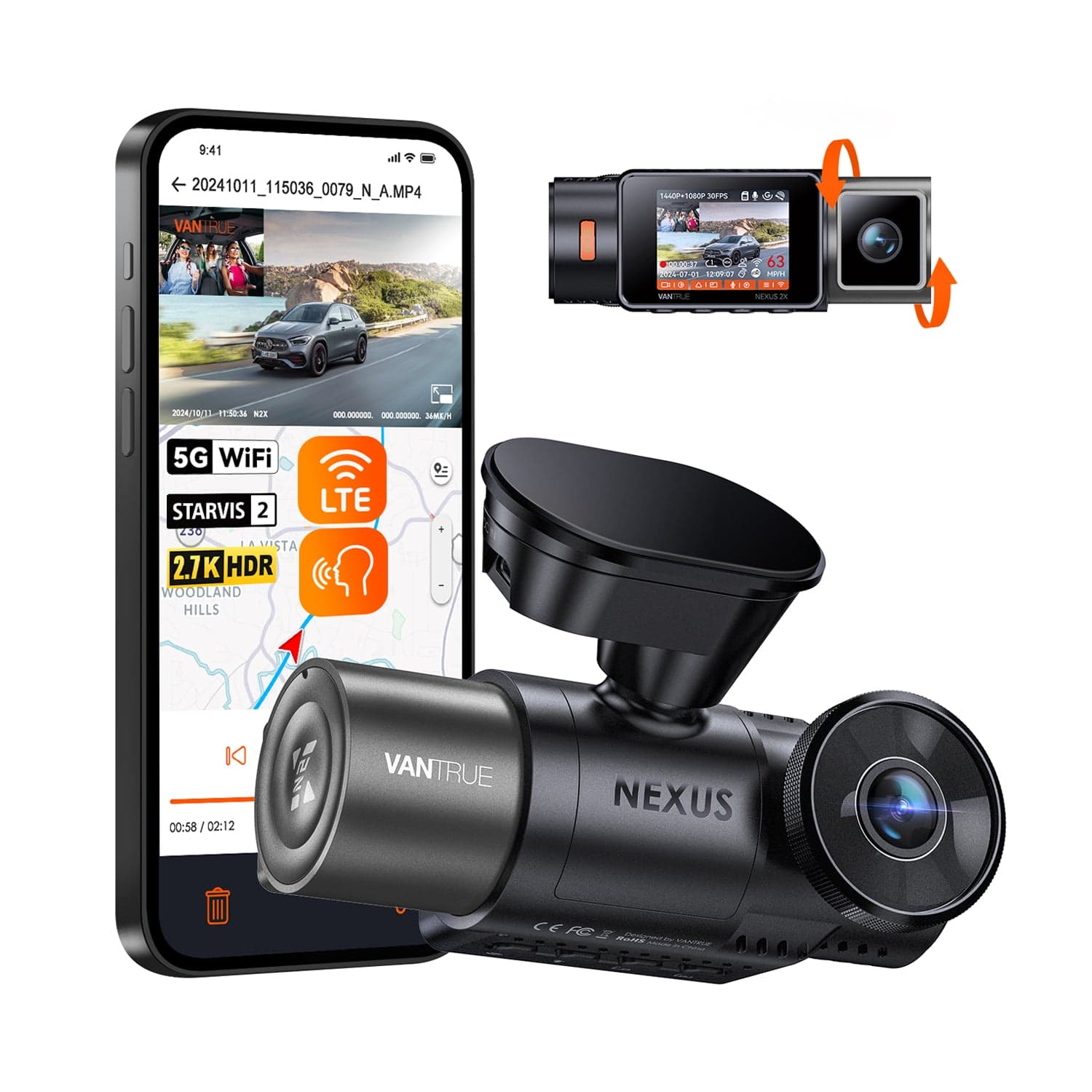 Dual Dash Camera 1080P - View 1